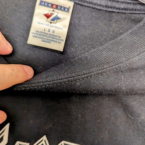 2 t-shirt bundle lot AC/DC jersey hells bells Rock Stars graphic l/s tee - Picture 5 of 5